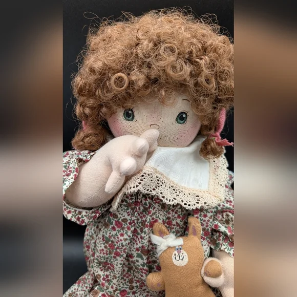 Vintage Jan Shackelford Sneakers 'n Lace #10, OOAK Muslin Doll, 1994